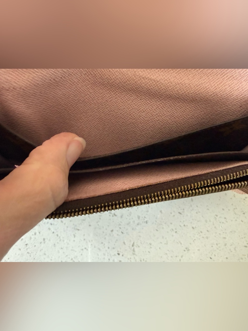 Louis Vuitton Monogram Canvas Emilie Bifold Wallet - Rose Ballerine Interior - Picture 12 of 13